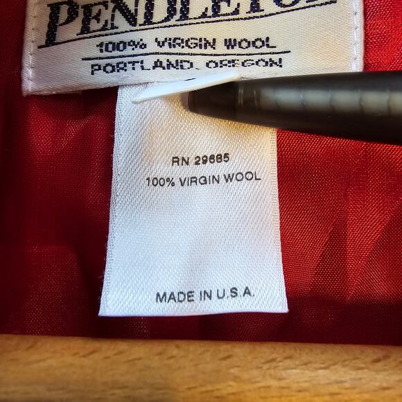 Pendleton Suit Coat Women's 8 Red Wool Gold Button Double Breasted Career Preppy - Picture 5 of 12